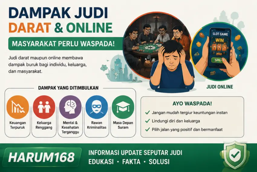 Harum168 Judi Darat dan Online Berdampak, Bansos Harus Tepat
